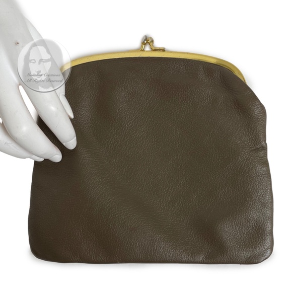 Bonnie Cashin for Coach Foldover Purse 60s Cashin Carry Mocha Leather Rare - Picture 4 of 10